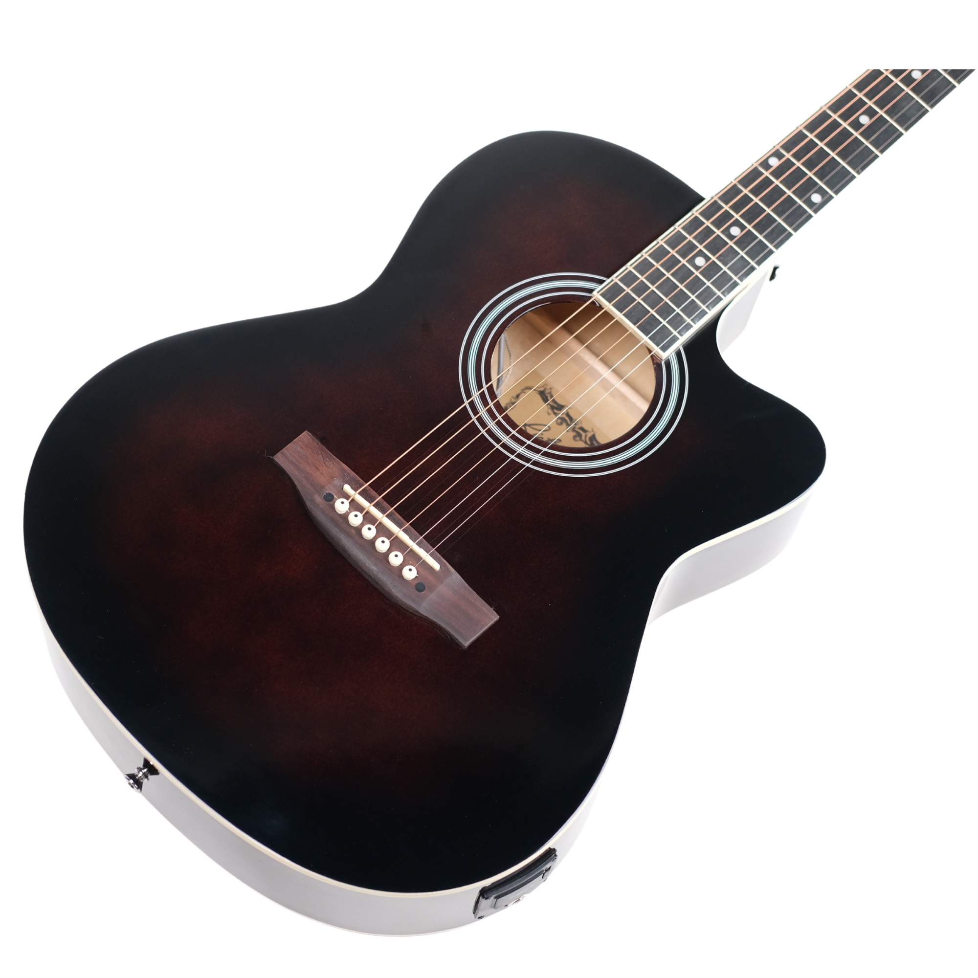 Richtone 39inch RT39CEQ 3 BAND EQ Brown glossy cutaway guitar