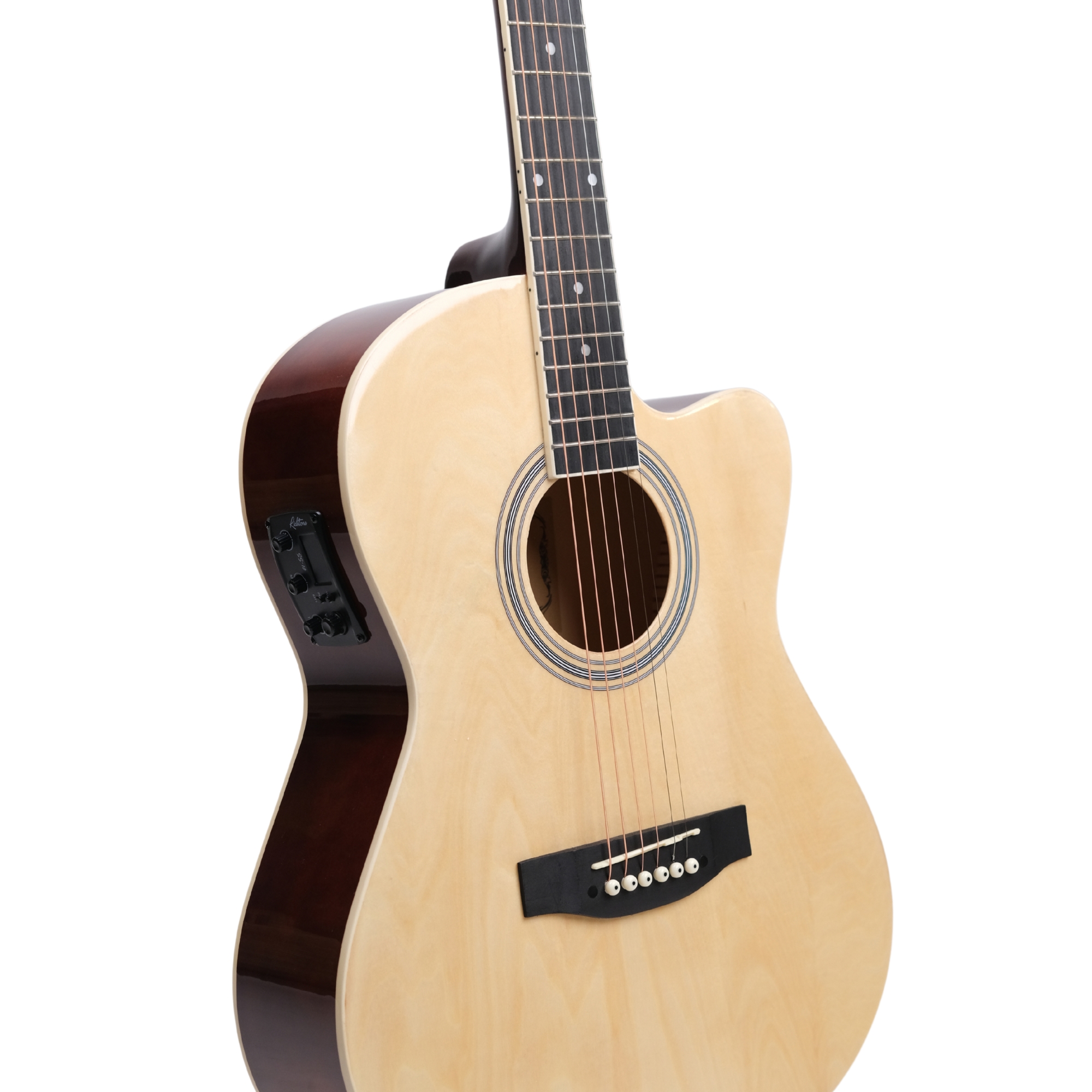 Richtone 39inch RT39CEQ 3 BAND EQ nat glossy cutaway guitar