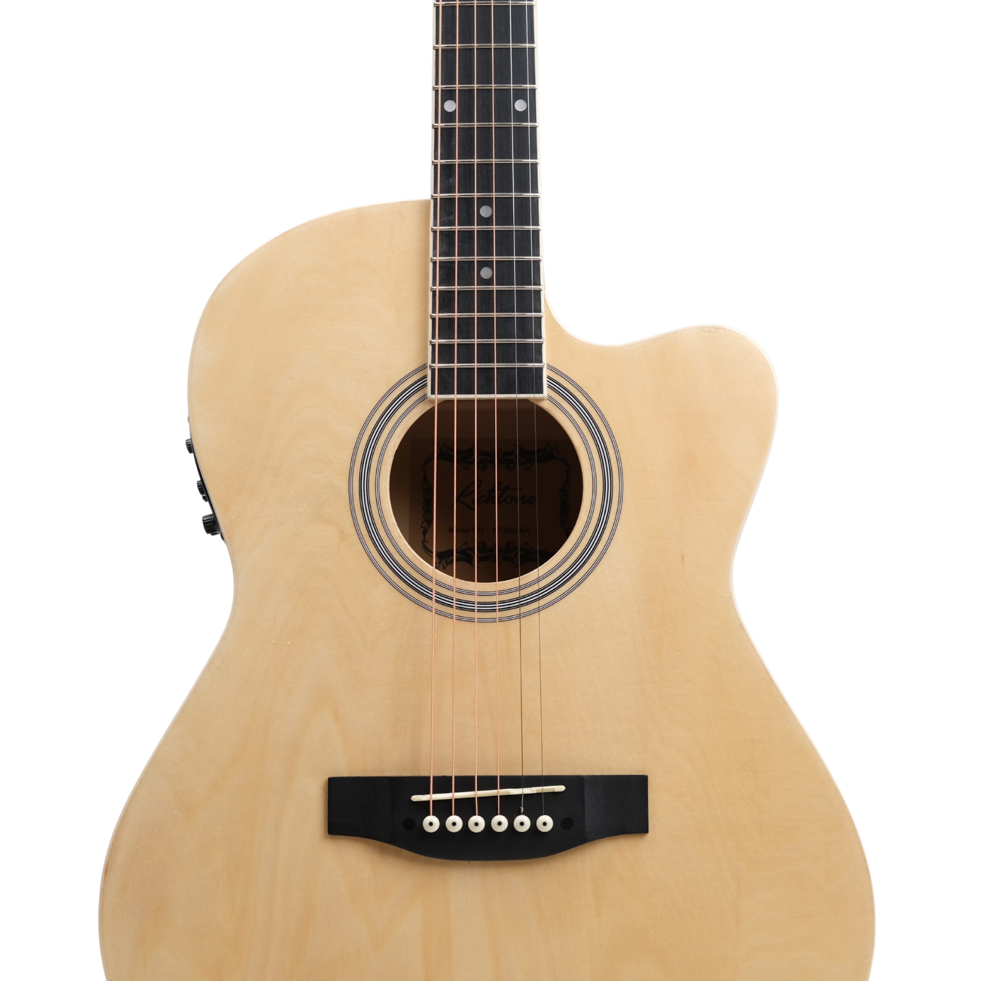 Richtone 39inch RT39CEQ 3 BAND EQ nat glossy cutaway guitar