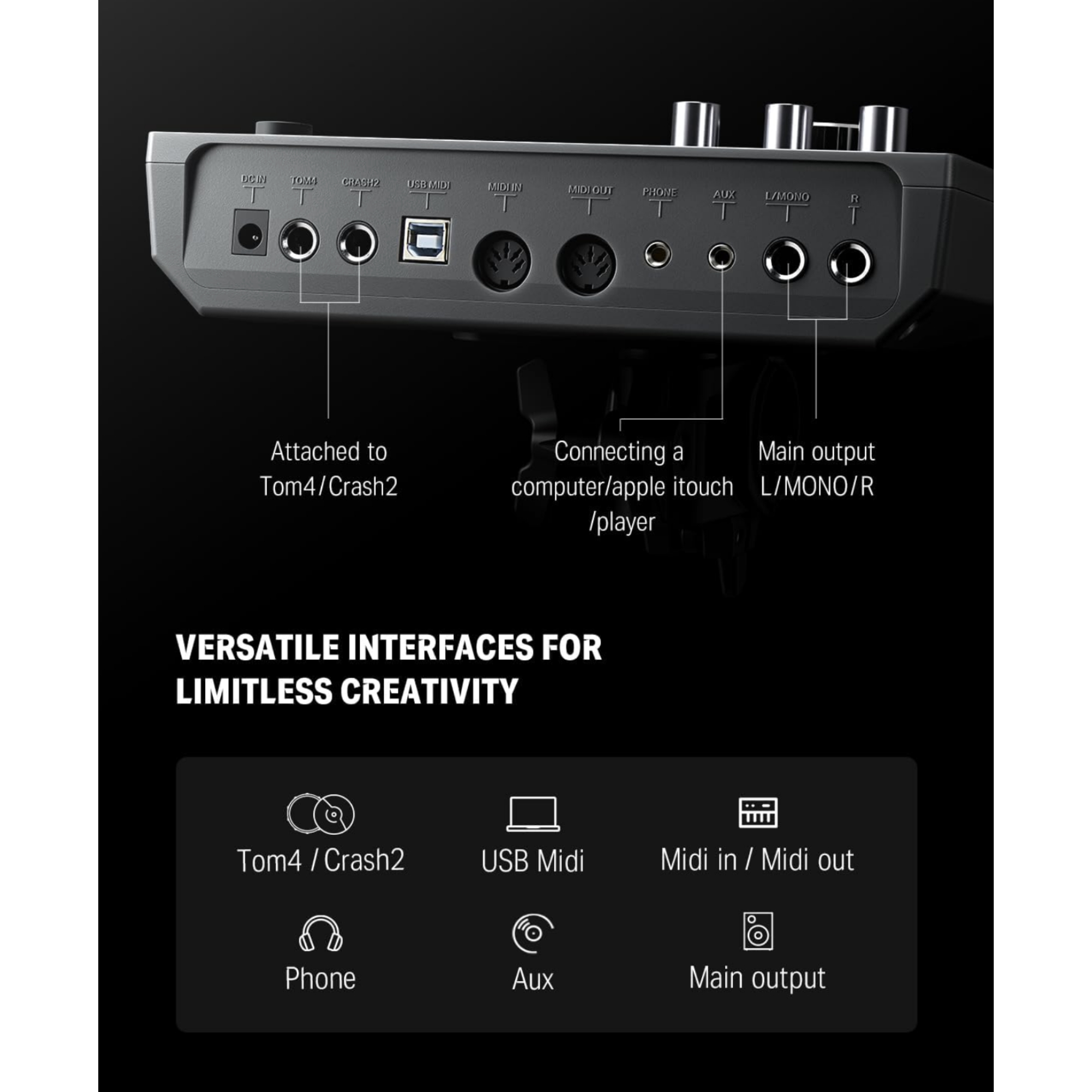 Donner DED-500 PRO Electronic Drum Set with Industry Standard Mesh Heads Moving HiHat and Included BD Pedal for Optimal Performance and Feel Plus USB Professional Studio Integration