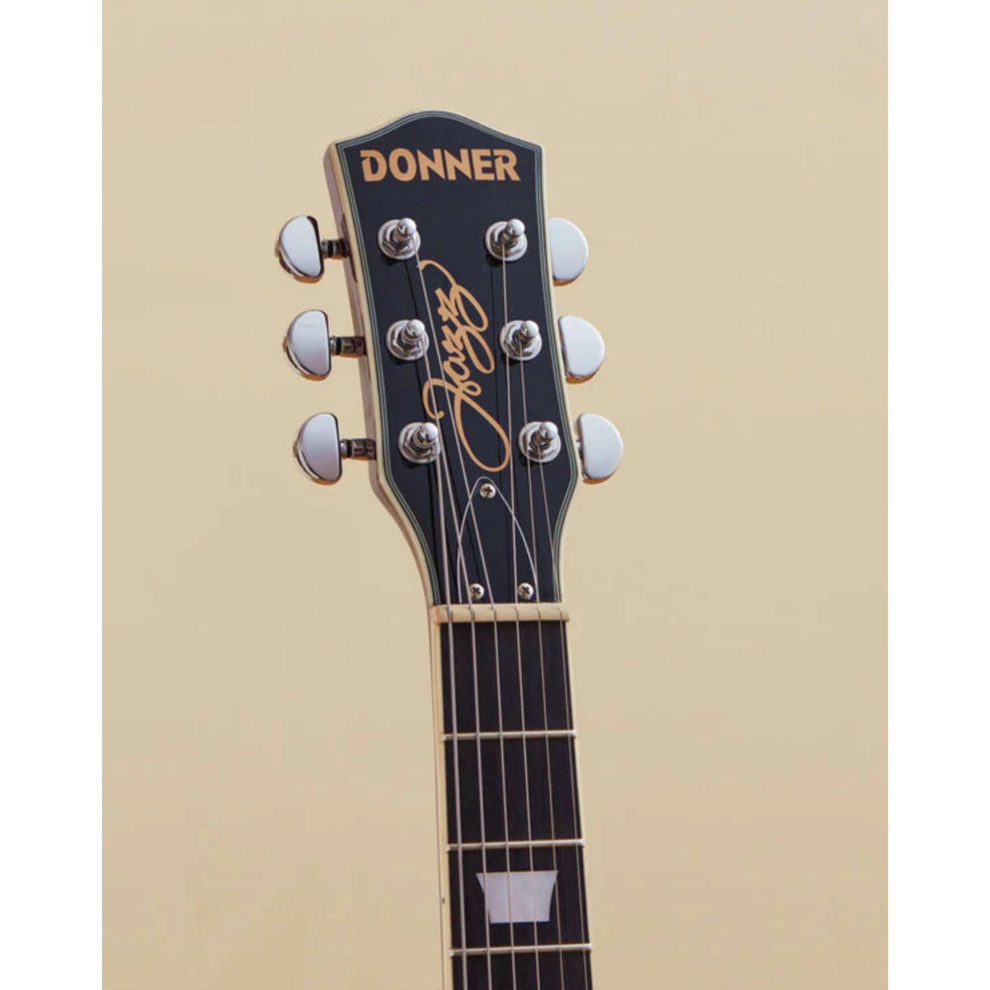 Donner Semi-Hollow Electric Guitar DJP-1000 Jazz Guitar with H-H Pickups Coil-splitting Function 335 Electric Guitar Bonus Bag Cable Strap