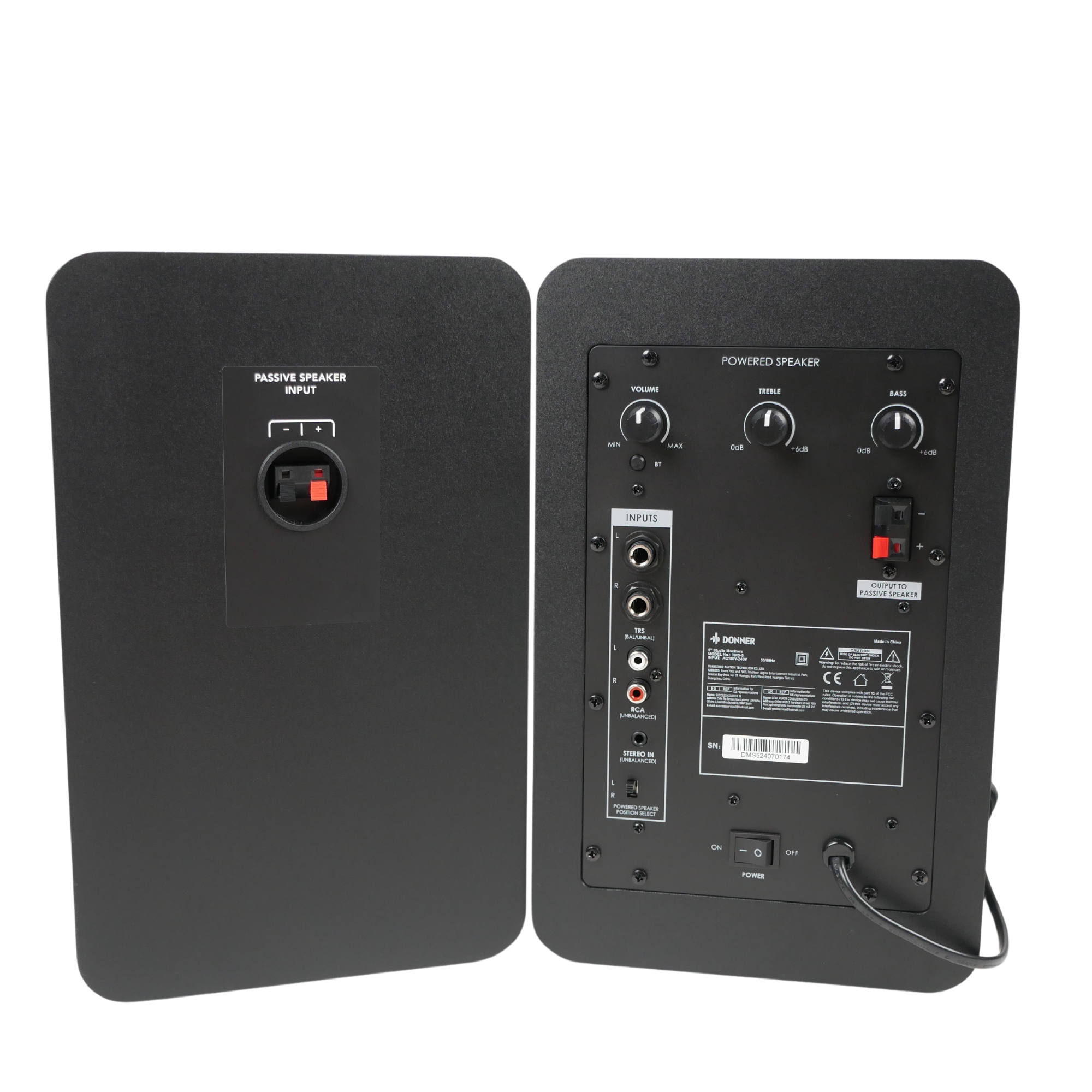 Donner DMS 55 Studio Monitor speakers with BT