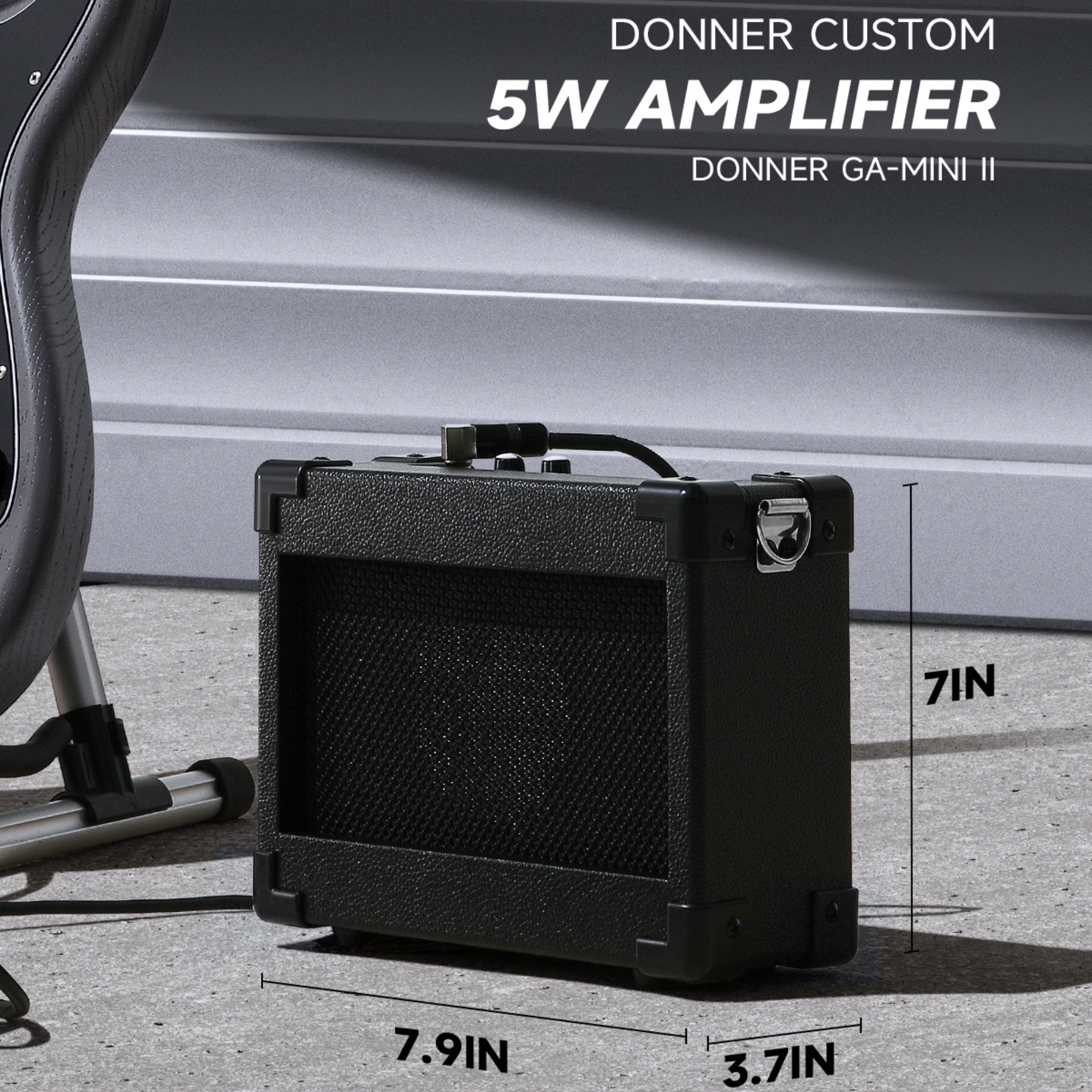 DONNER DST-80 Matte black Electric Guitar 39 Beginner Electric Guitar Kit with Amp Classic SSS Pickup Complete with Gig Bag Tuner Capo Strap Picks