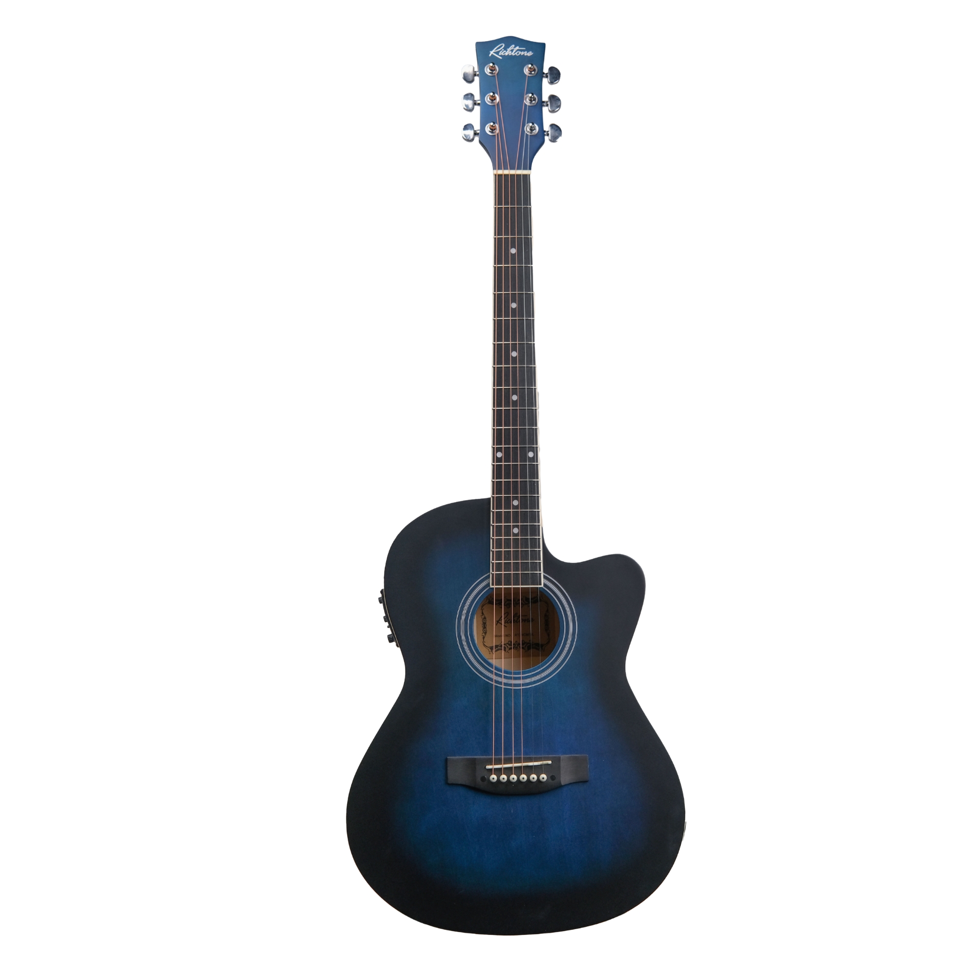 Richtone 39inch RT39CEQ 3 BAND EQ blueburst matt cutaway guitar
