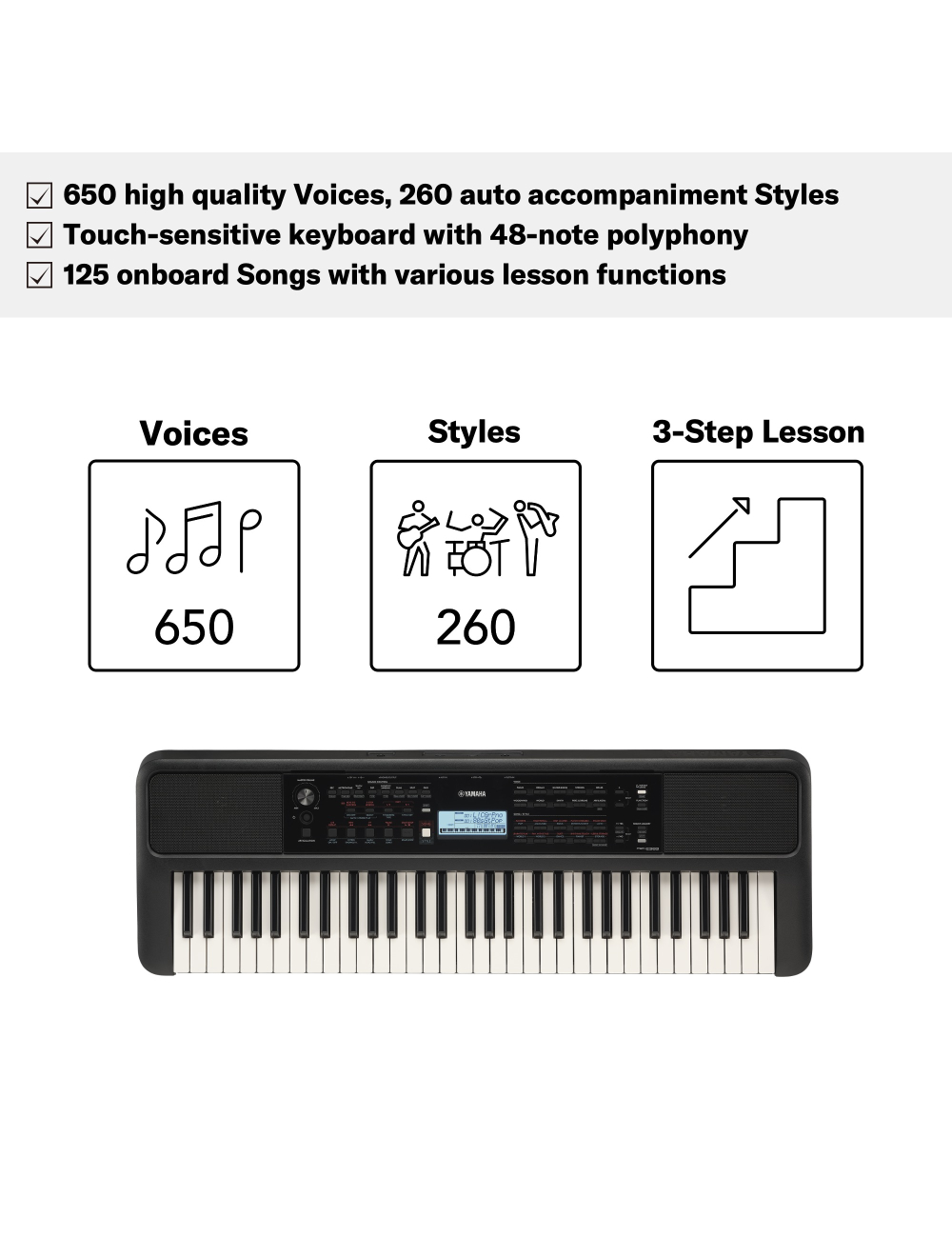 Yamaha PSR-E383 Portable Keyboard 61 Keys