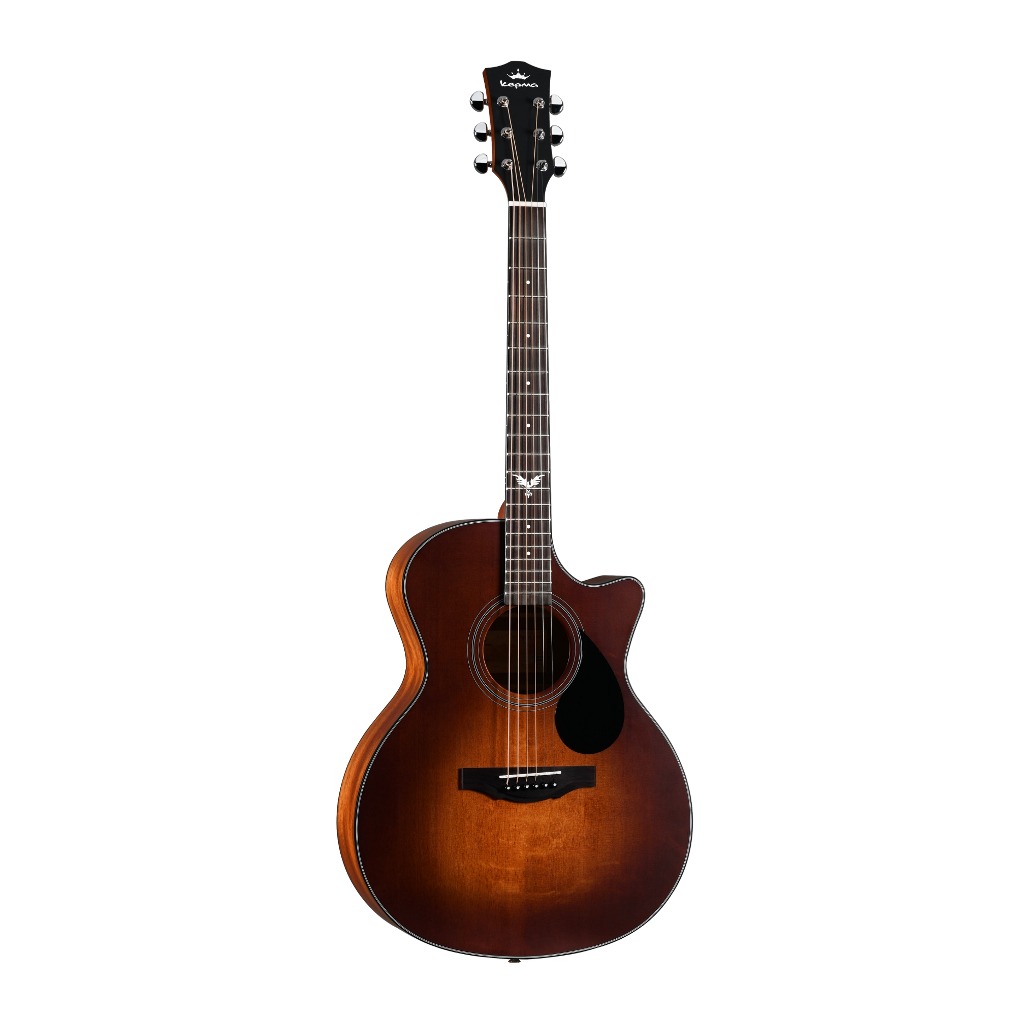 Kepma F0-B Phoenix Series Solid Top Cutaway Acoustic Guitar - Cherry Red Matt
