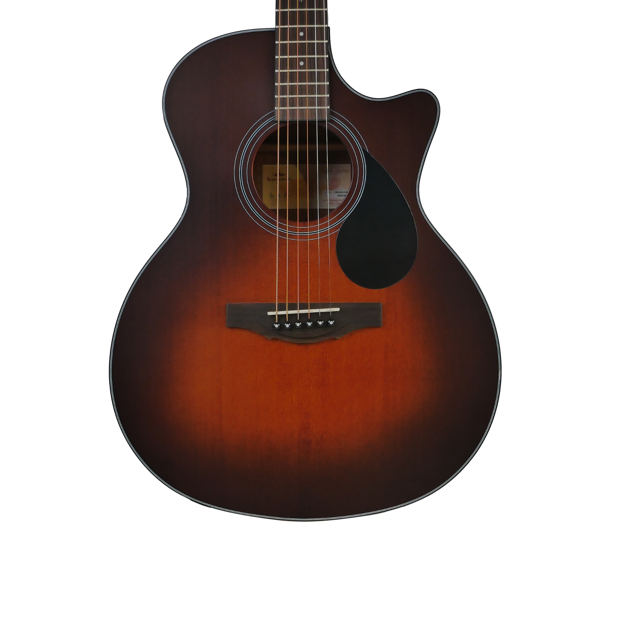 Kepma F0-B Phoenix Series Solid Top Cutaway Acoustic Guitar - Cherry Red Matt