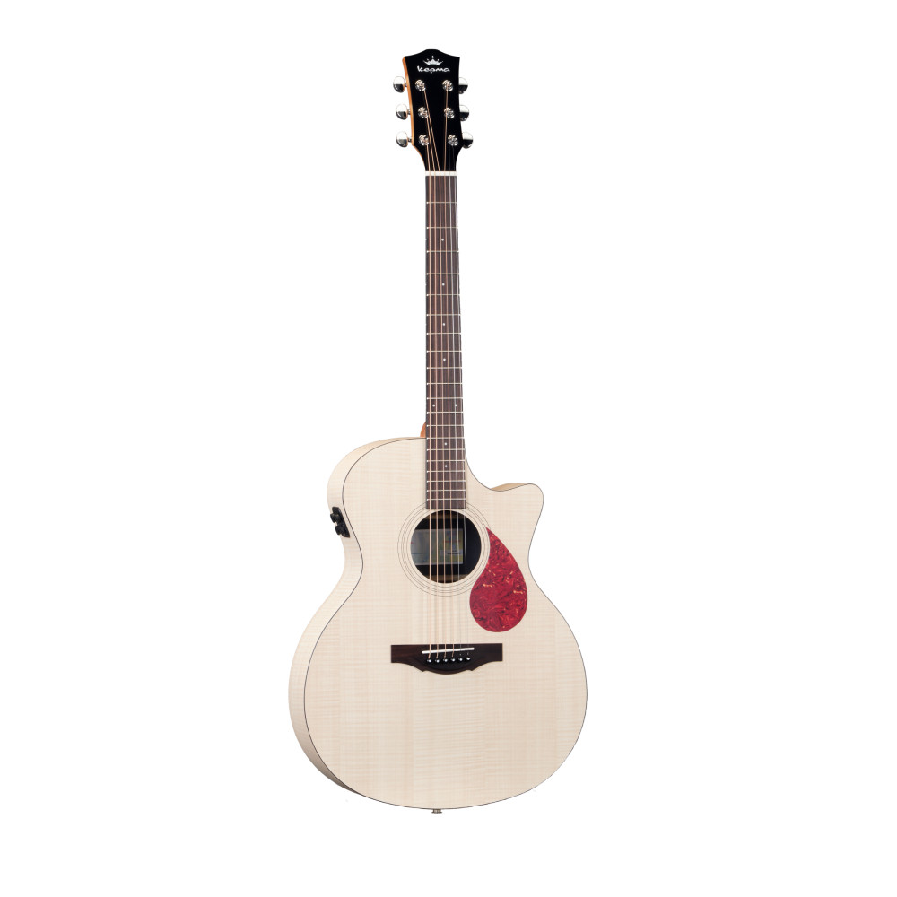 Image of Kepma G141-E GRAND AUDITORIUM GREEN EARTH series Semi Acoustic Guitar - Natural Maple