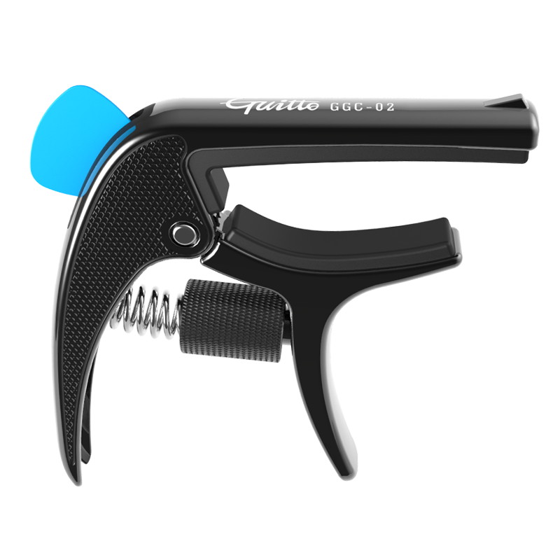 Guitto GGC-02 revolver is a brand new revolver-shaped capo with innovative functions