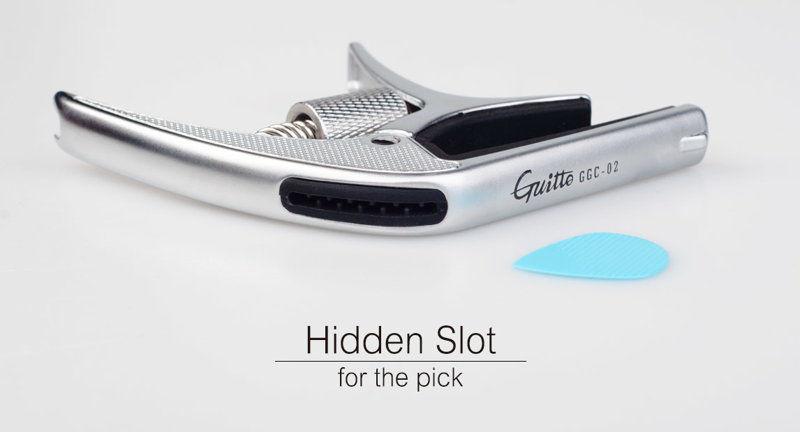 Guitto GGC-02 revolver is a brand new revolver-shaped capo with innovative functions