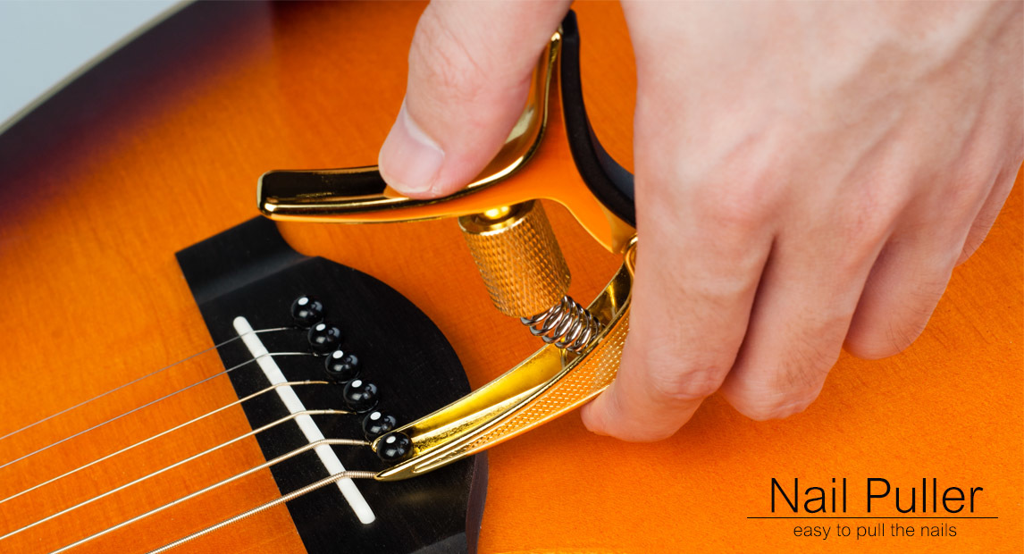 Guitto GGC-02 revolver is a brand new revolver-shaped capo with innovative functions