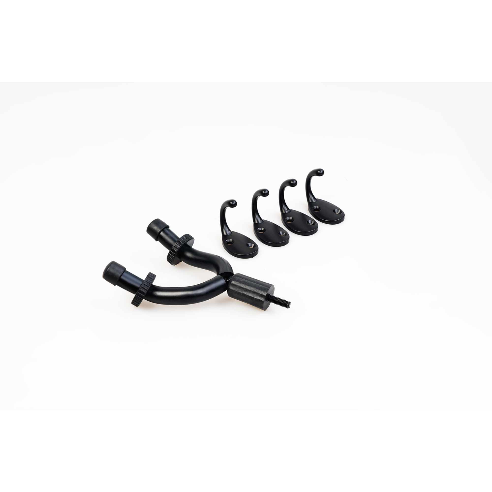 Guitto GGS-09 Guitar wood wall hanger shelf and 4 Hook Guitar Wall Holder for Acoustic Electric Bass Guitar Ukulele Mandolin Banjo