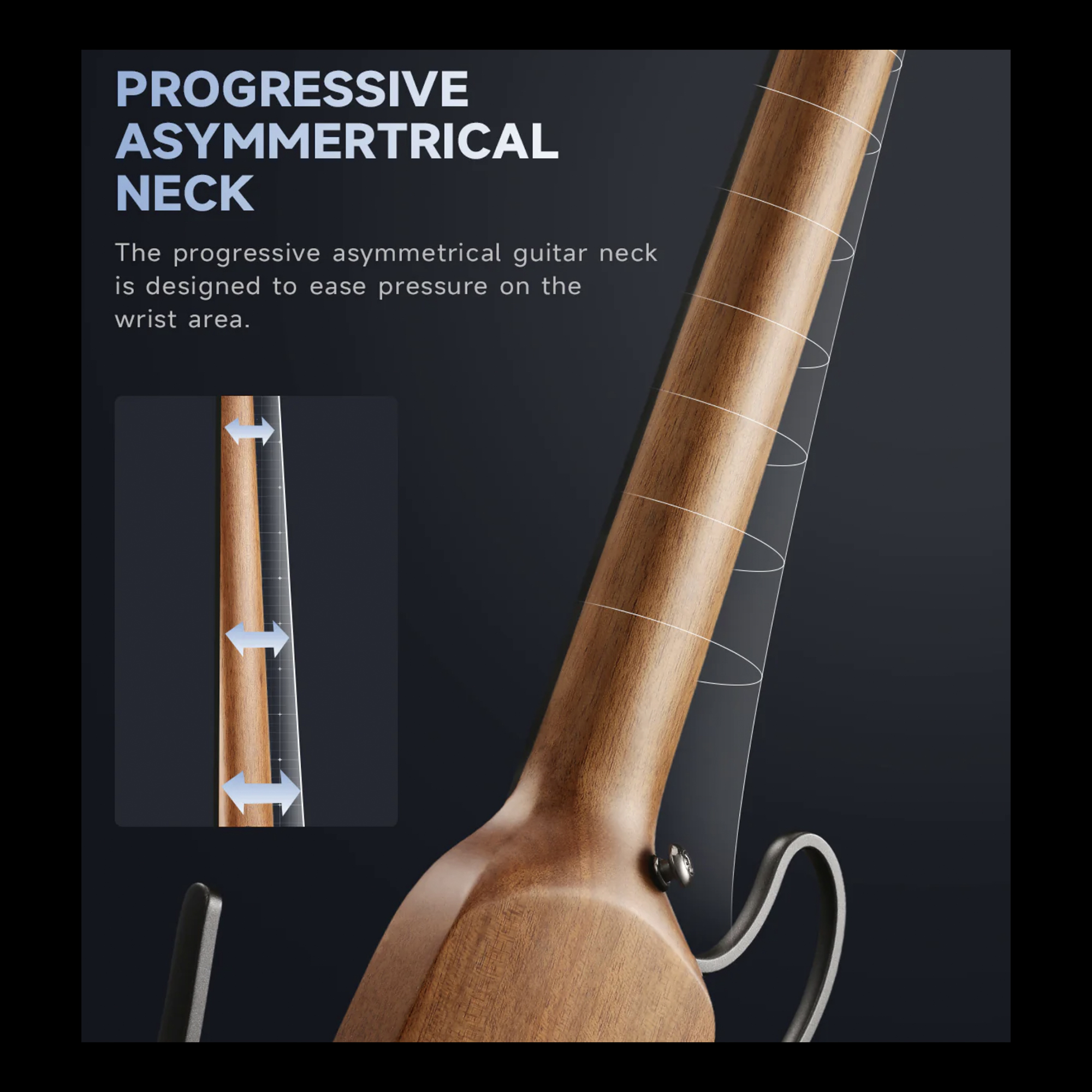 Donner HUSH-X Electric Guitar Kit - Featherlight Headless Guitar Great for Travel and Practice Mahogany Solid Body with Easy Assemble Stands Gig Bag All Accessories