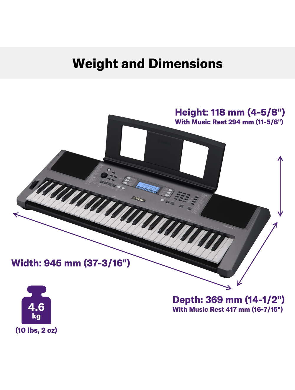 Yamaha PSR-I300 Portable Keyboard 61 Keys