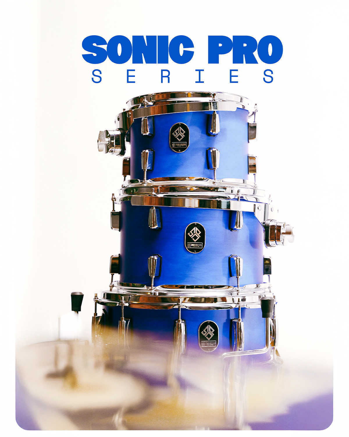 Strydom Sonic Pro Acoustic Drum Kit Deep Indigo Blue