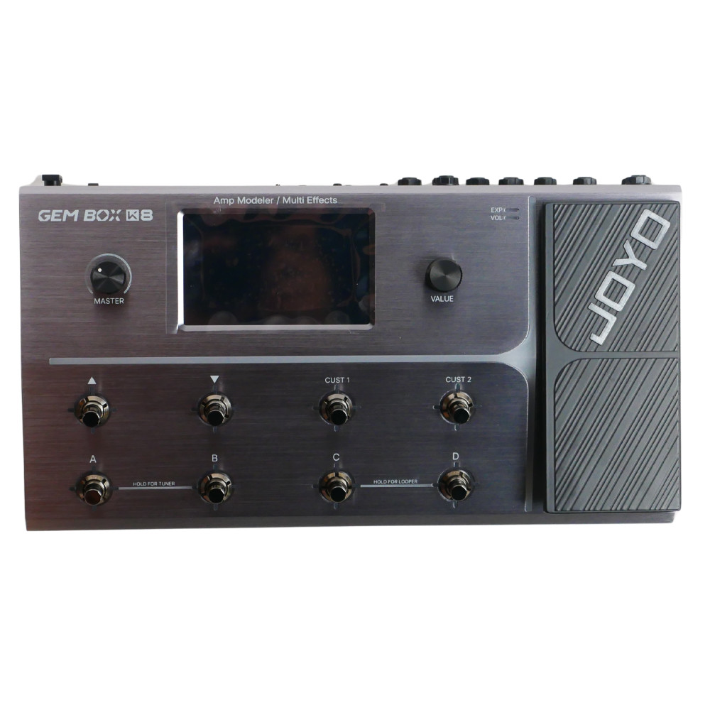 Image of JOYO GEM BOX K8 Guitar Multi-Effects Processor Pedal with 5" Touchscreen, 160+ Effects, 400 Presets, Amp Modeling, IR Loader, Drum Machine &amp; USB Audio Interface All-in-One Pedalboard for Studio/Live