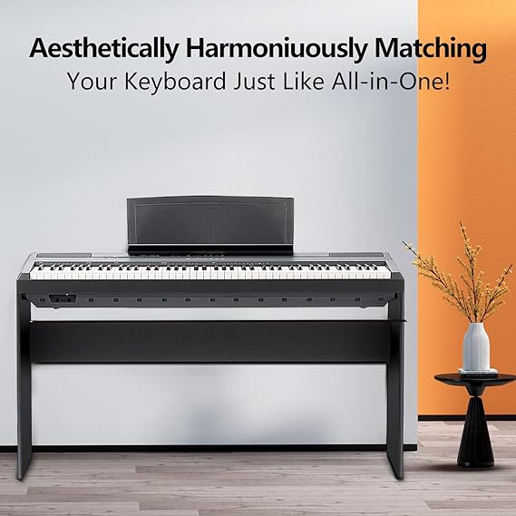 L100B Keyboard Stand Compatible for Yamaha Keyboard P145 P223 P225 Only Wooden Black