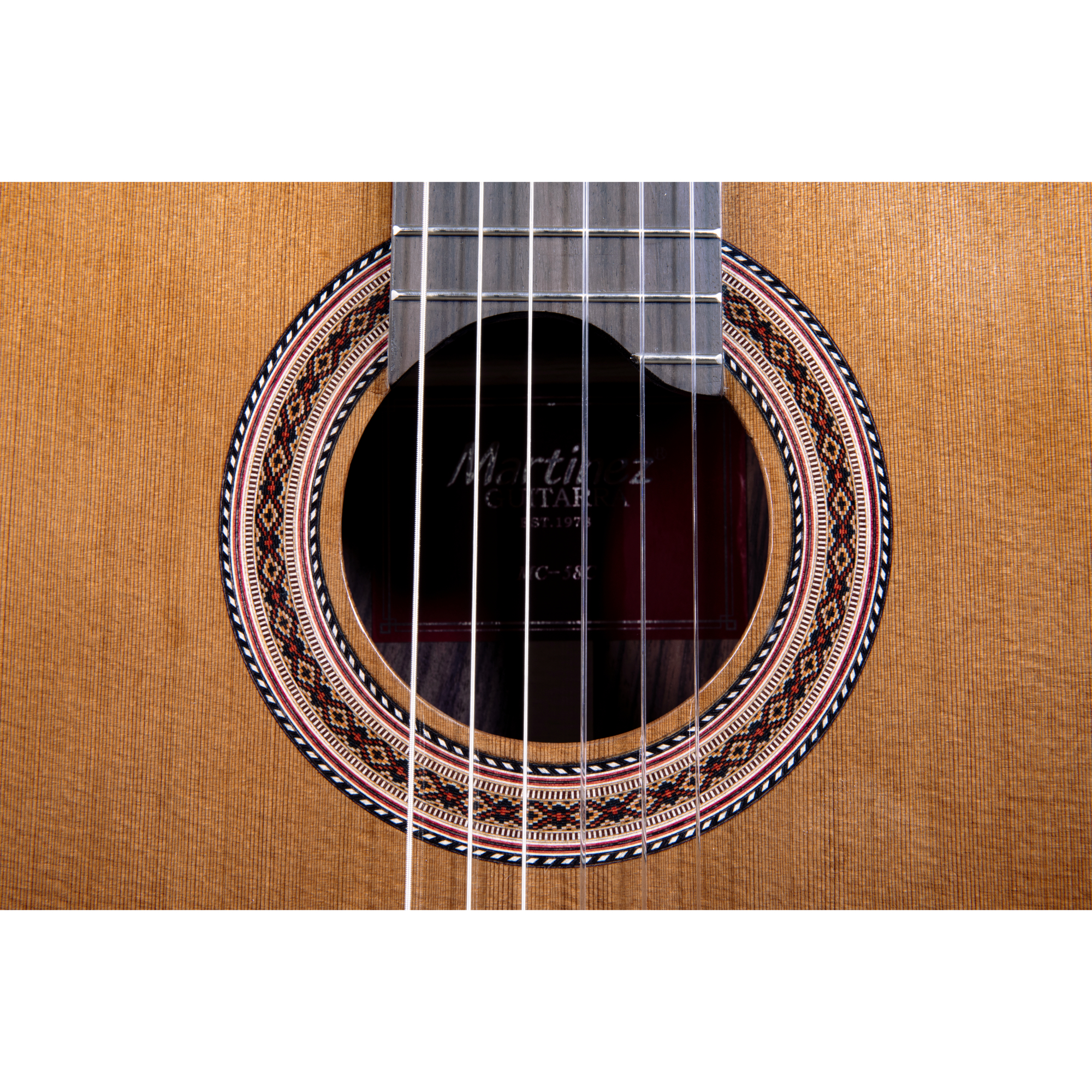 MARTINEZ MC-58C SOLID CEDAR TOPINDIAN ROSEWOOD CLASSICAL GUITAR NATURAL