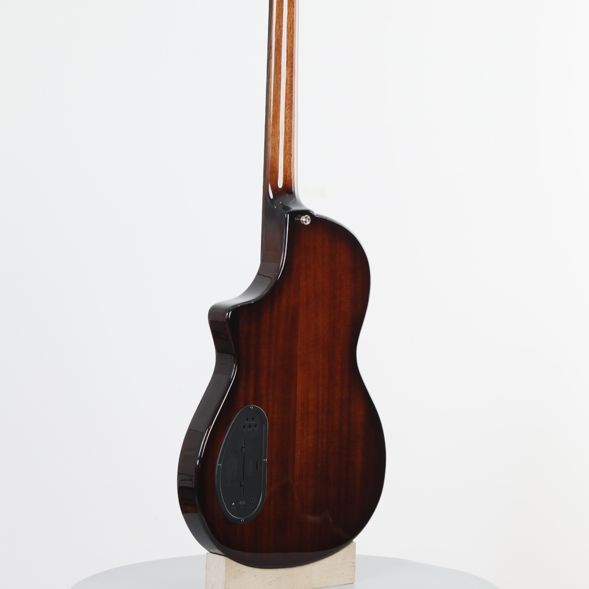 MARTINEZ Hispania Cognac with EQ all solid flame top modern transacoustic classical guitar