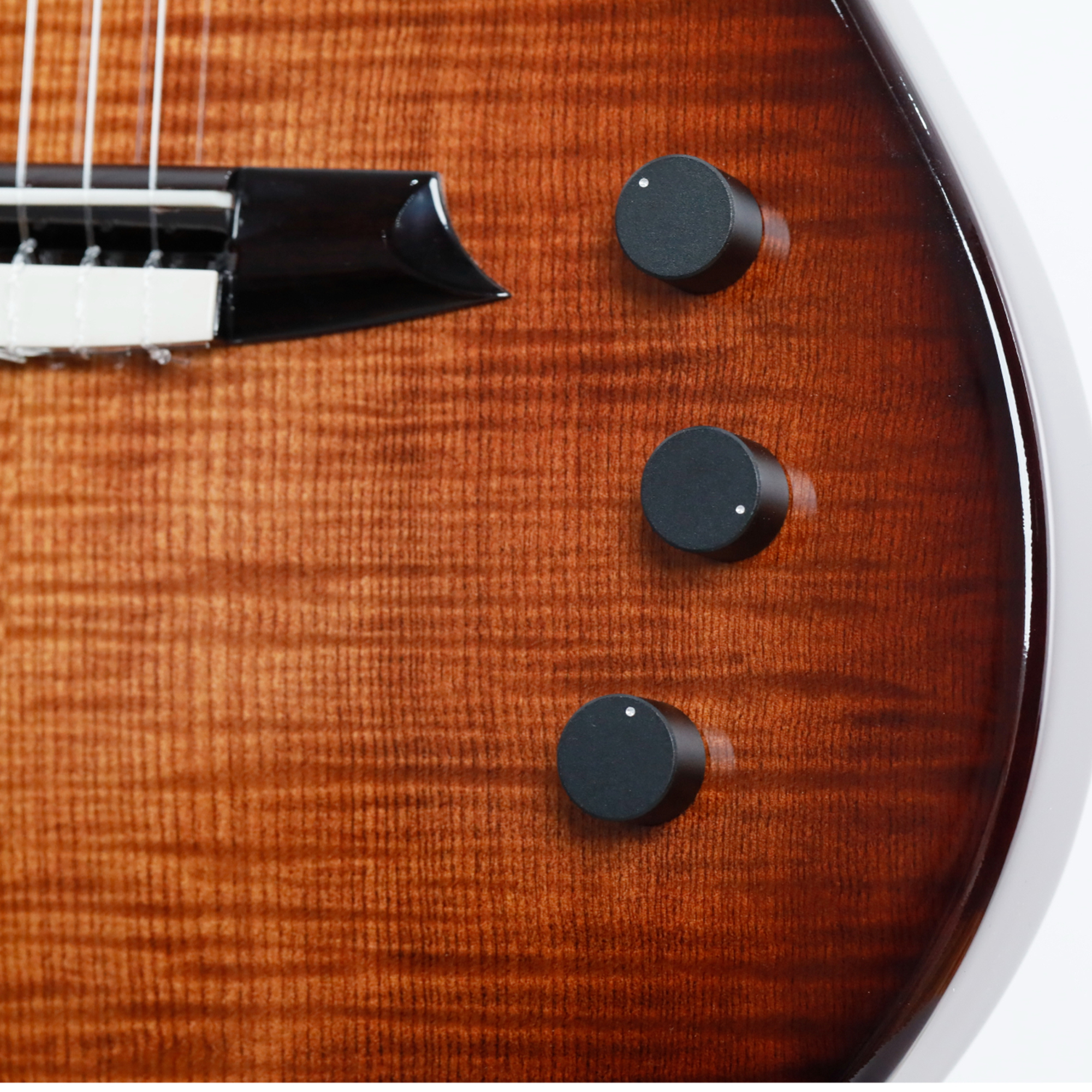 MARTINEZ Hispania Cognac with EQ all solid flame top modern transacoustic classical guitar