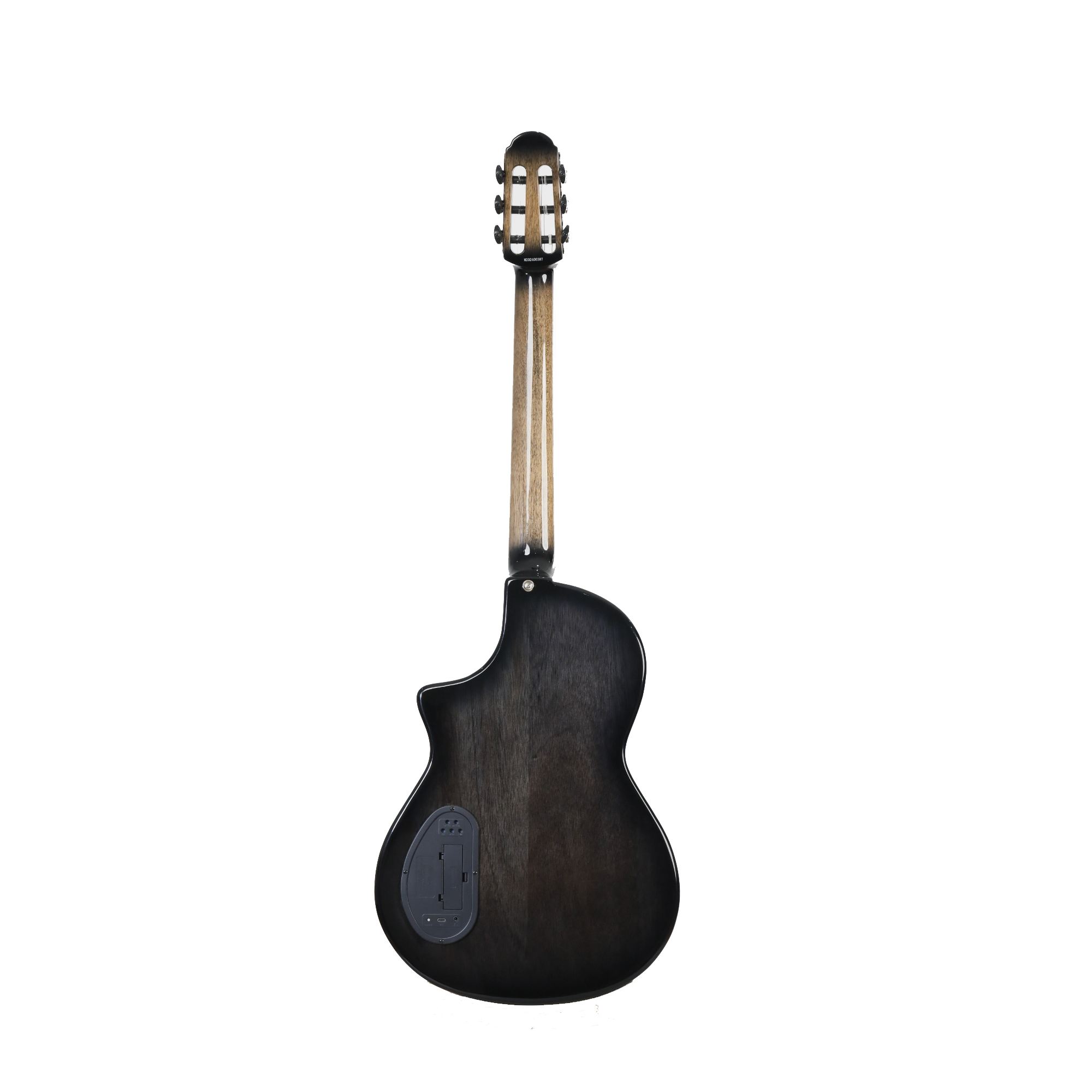 MARTINEZ Hispania transblack with EQ all solid flame top modern transacoustic classical guitar