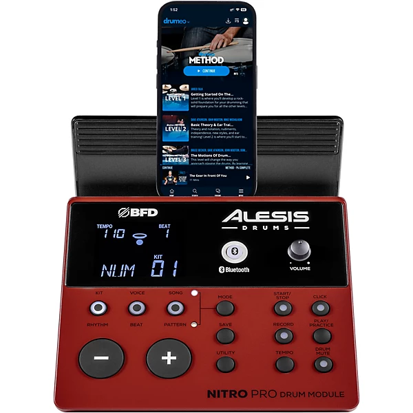 Alesis Nitro Pro XL 10-Piece Electronic Drum Kit With Dual Zone Quiet Mesh Heads