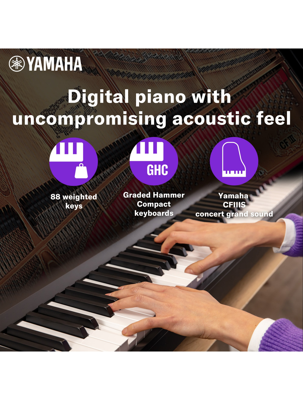 Yamaha P-145 88-Key Weighted Action Portable Digital Piano with Power Supply great for beginners Adaptor Included