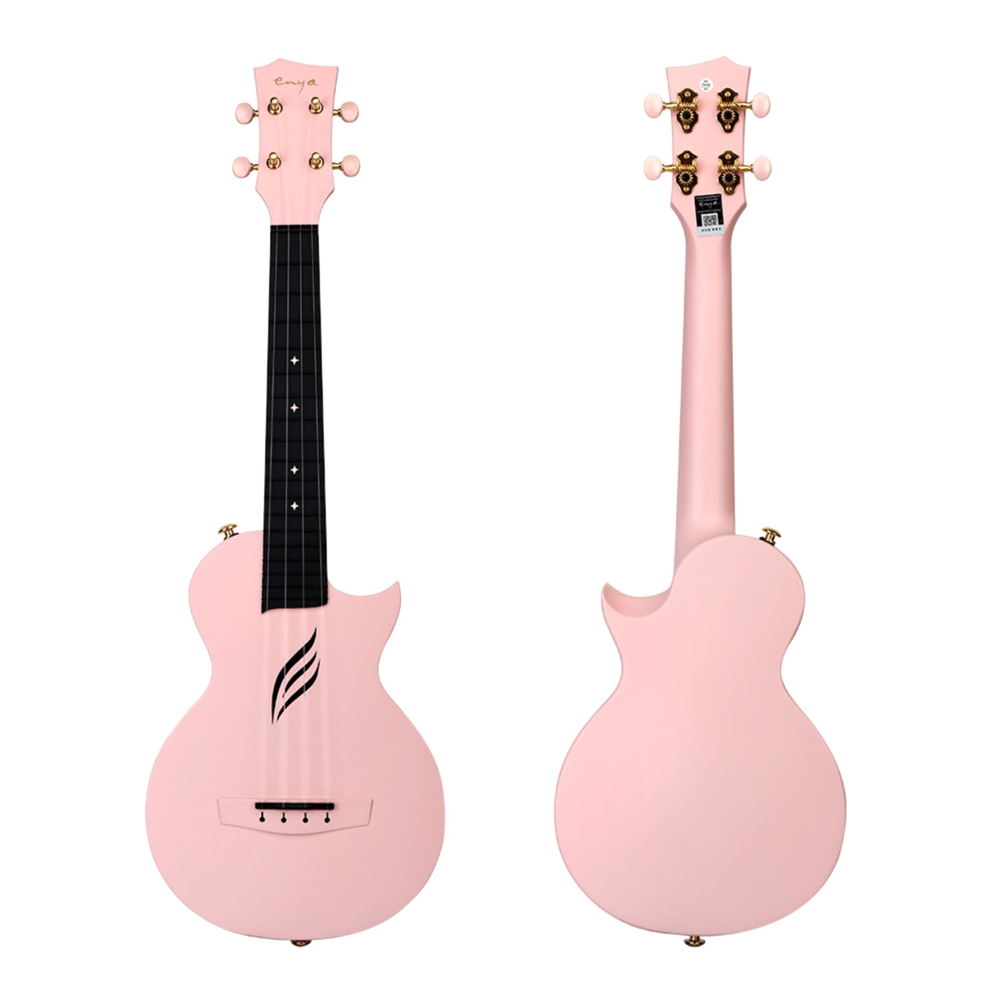 Enya Concert Nova U Carbon Fiber Travel Ukulele-Pink Matt