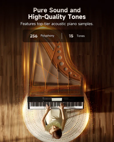 Donner Oura S100 Home Digital Piano with 88 Key Graded Hammer Weighted Keyboard for Beginner Boasts Bluetooth 3 Original MIDI Demos Local Off Function 2 10 W USB-MIDI Piano Three Pedal Black