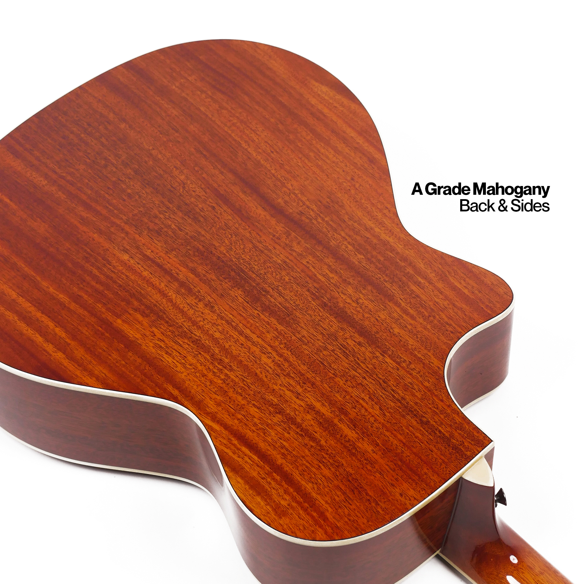 SQOE S340 FGCS Solid top Acoustic guitar - classic cherry burst gloss and blue