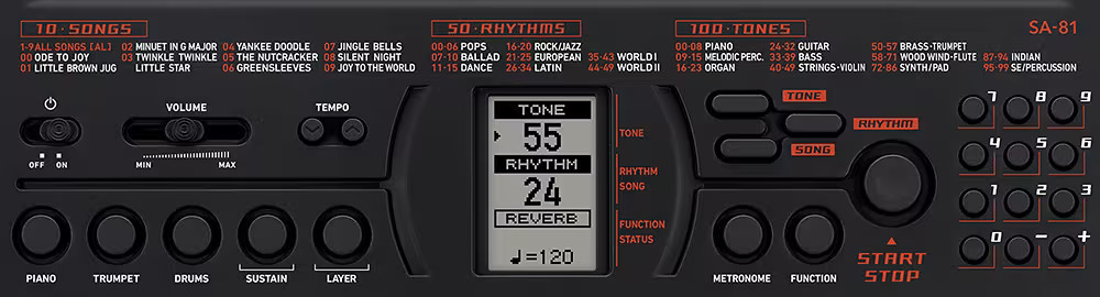 Casiotone Mini Keyboards SA-81