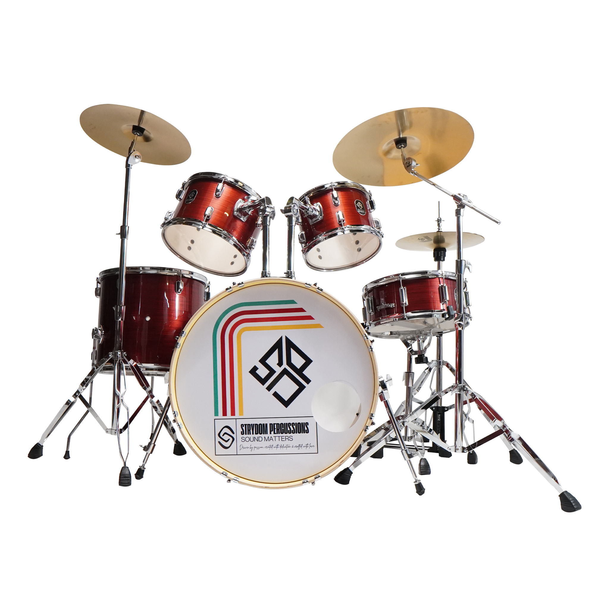 Strydom Sonic Scout 5-Piece Acoustic Drum Kit Red