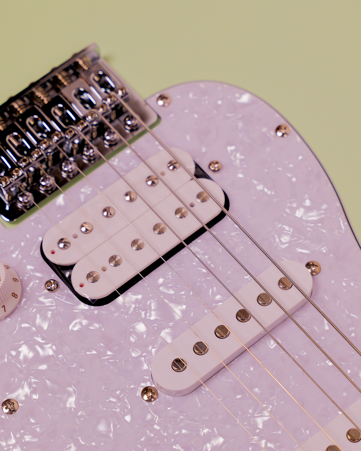 SQOE SEST500 Macaron Green Electric Guitar HSS