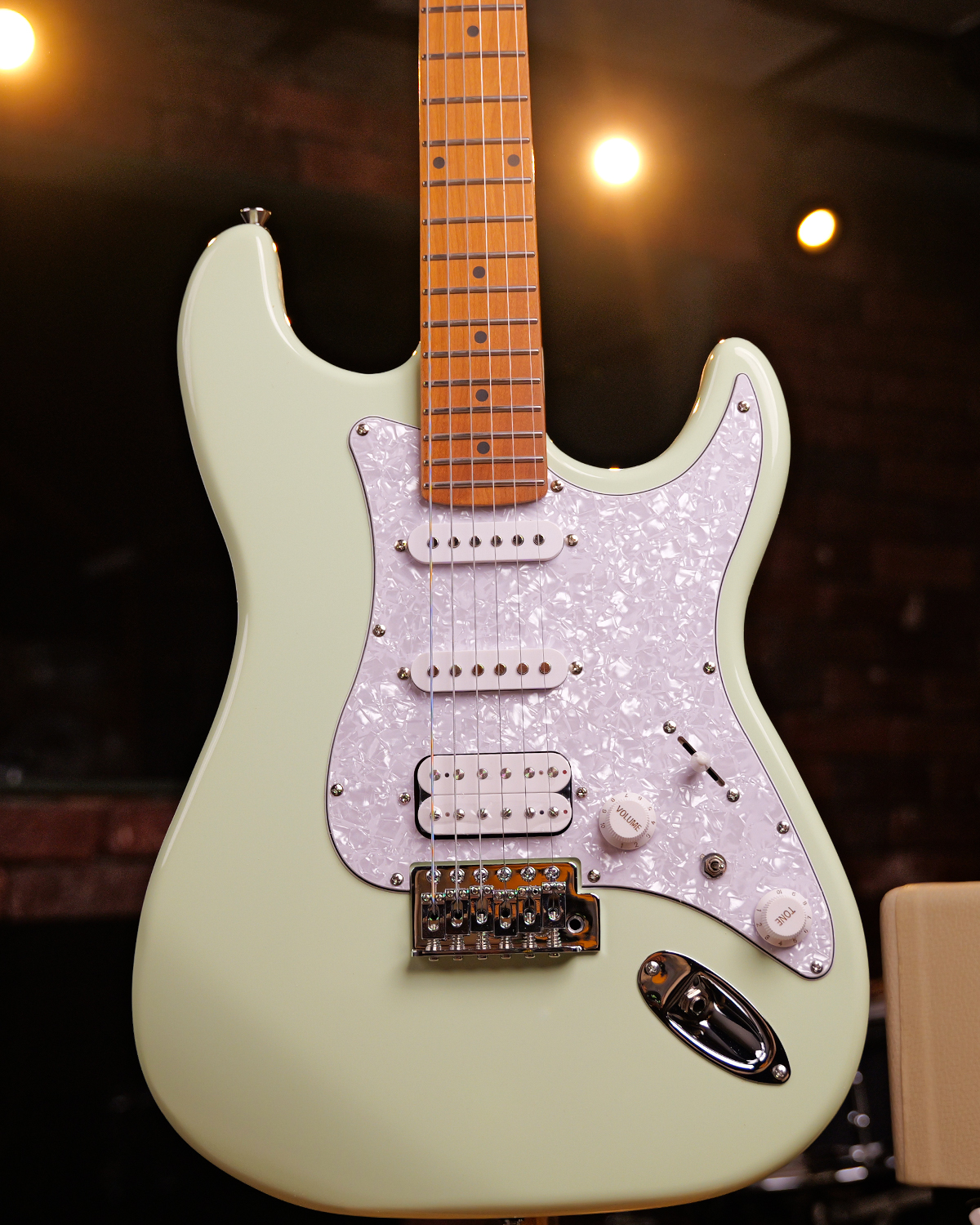 SQOE SEST500 Macaron Green Electric Guitar  HSS