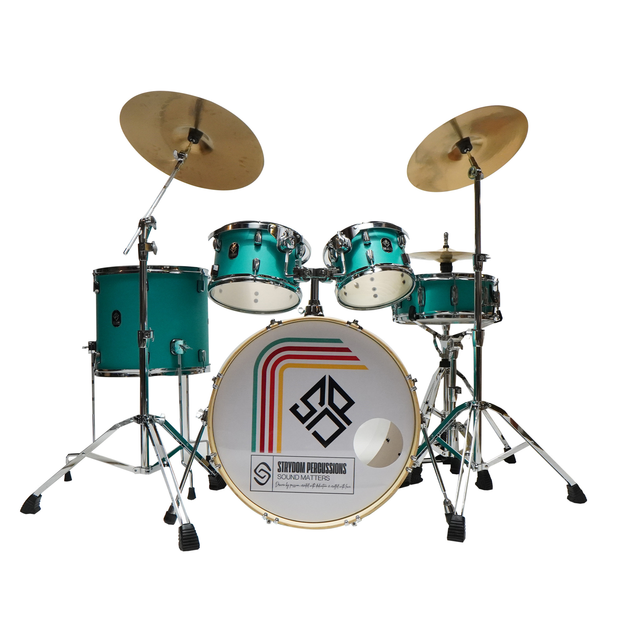 Strydom Sonic Pro Acoustic Drum Kit Glacier Mint Green