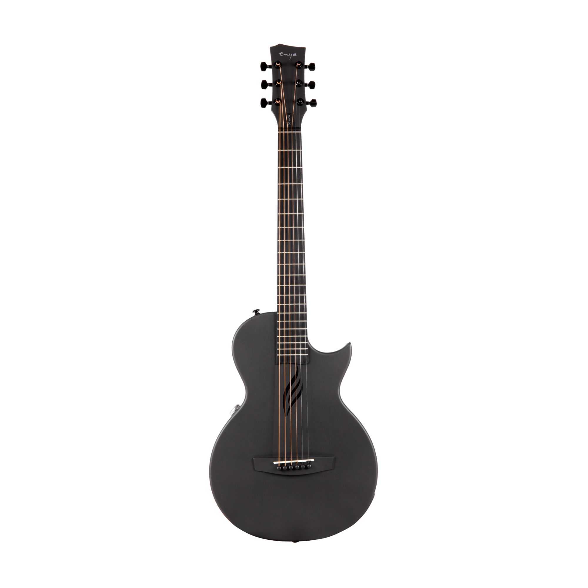 Enya NOVA GO SP1 Black TransAcoustic Electric Guitar Smart Carbon Fiber Acoustic 35 Inch with Pickup Case Strap Cable