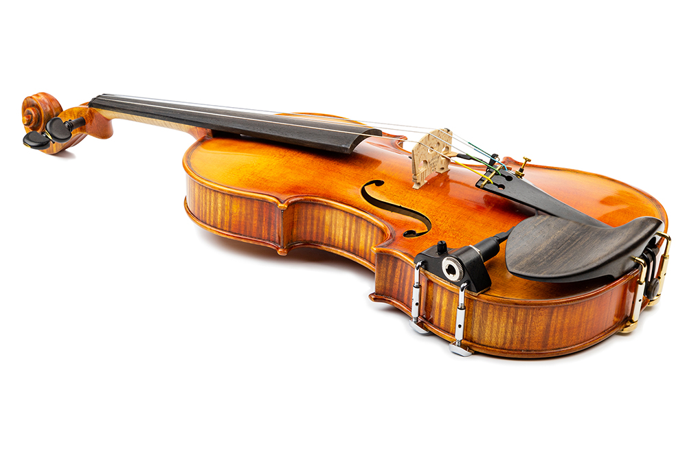 KNA VV3V Low-profile portable bridge-mounted piezo with volume control for violin or viola