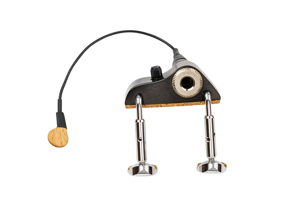 KNA VV3V Low-profile portable bridge-mounted piezo with volume control for violin or viola