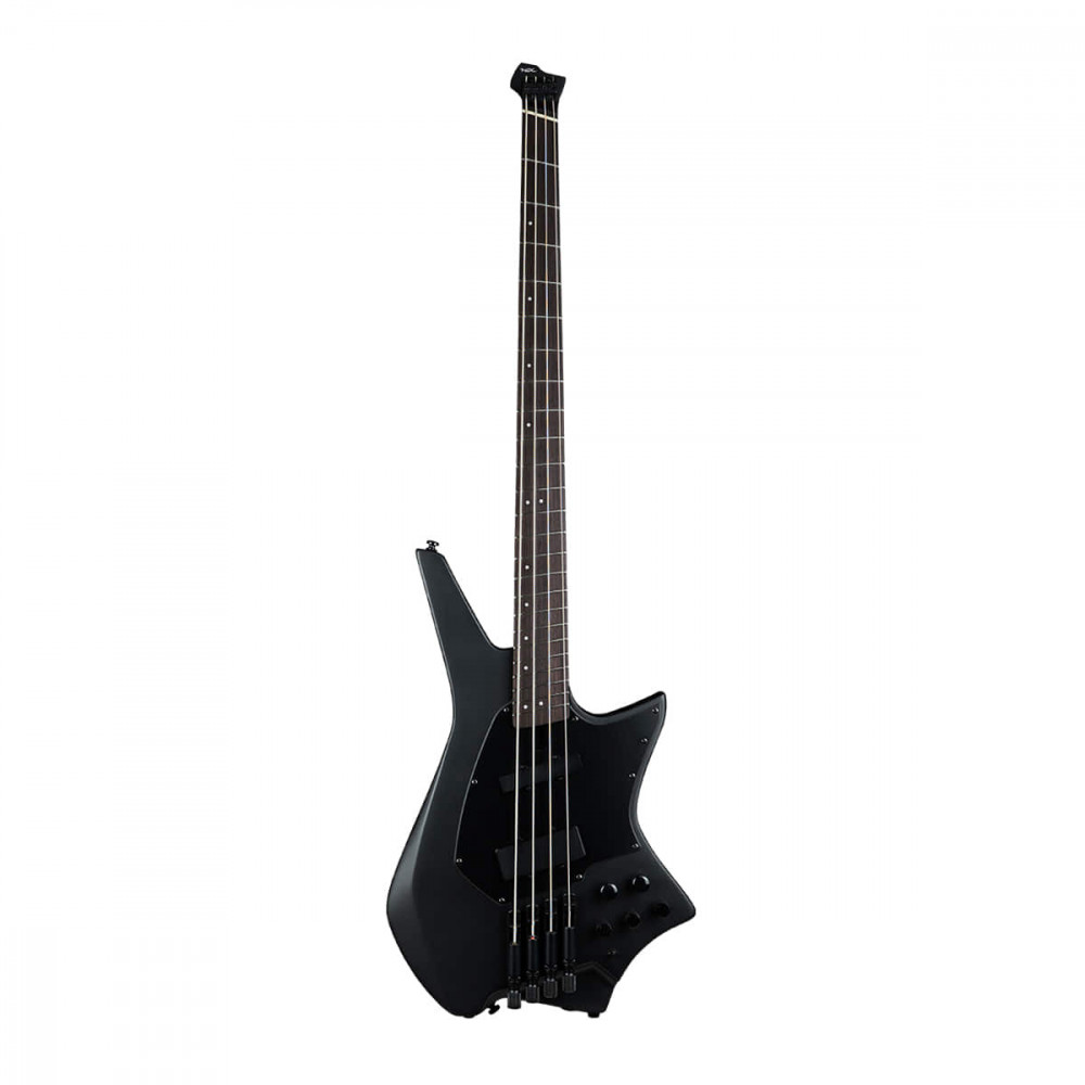 Image of HEX ZB400 Black Headless Bass Guitar Active EQ Multiscale