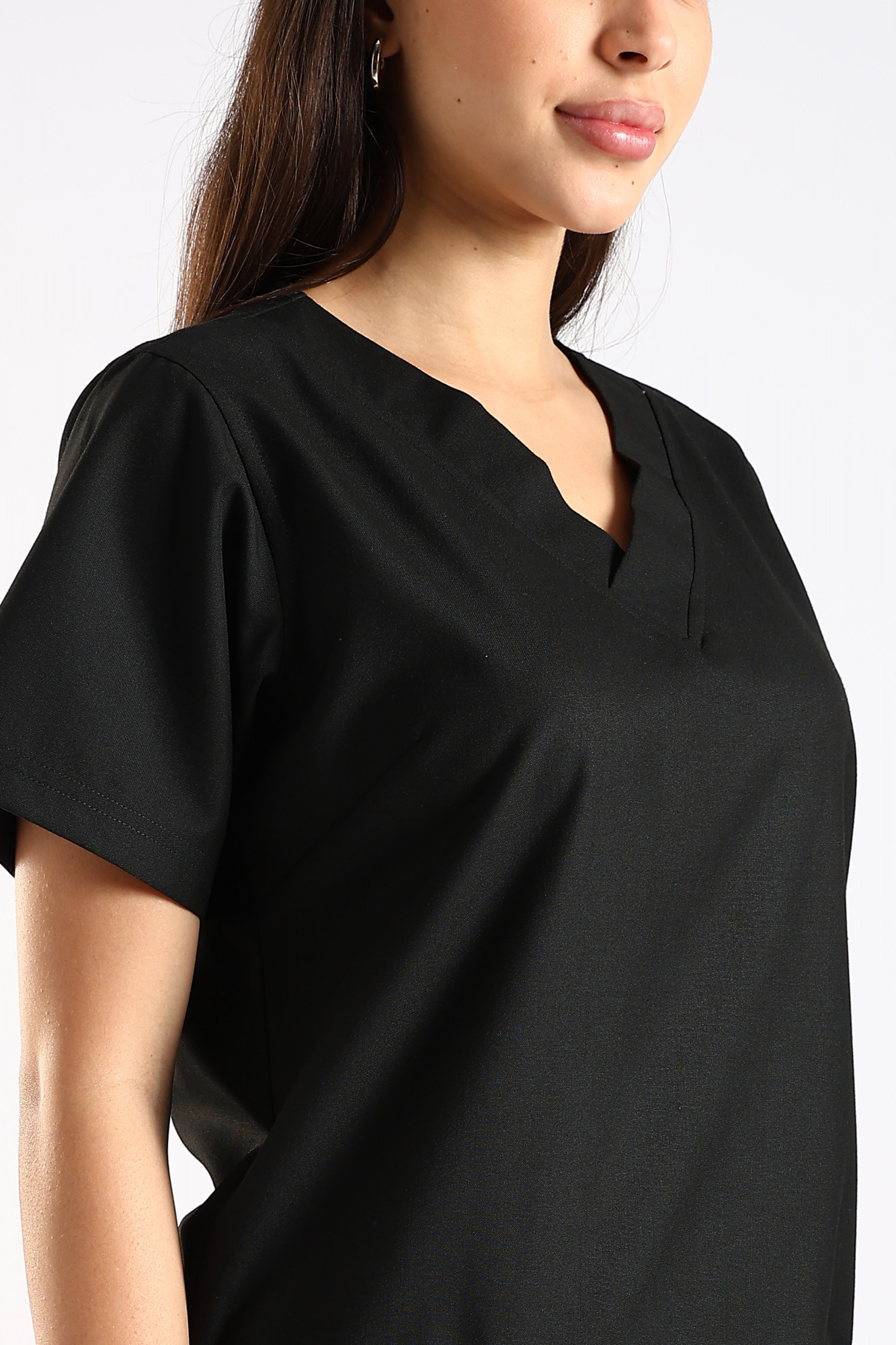 Bella Classic Scrub Top (Black)