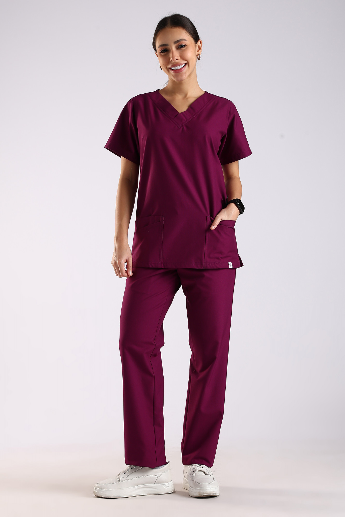 Bella Classic Scrub Set (Berry Bloom)
