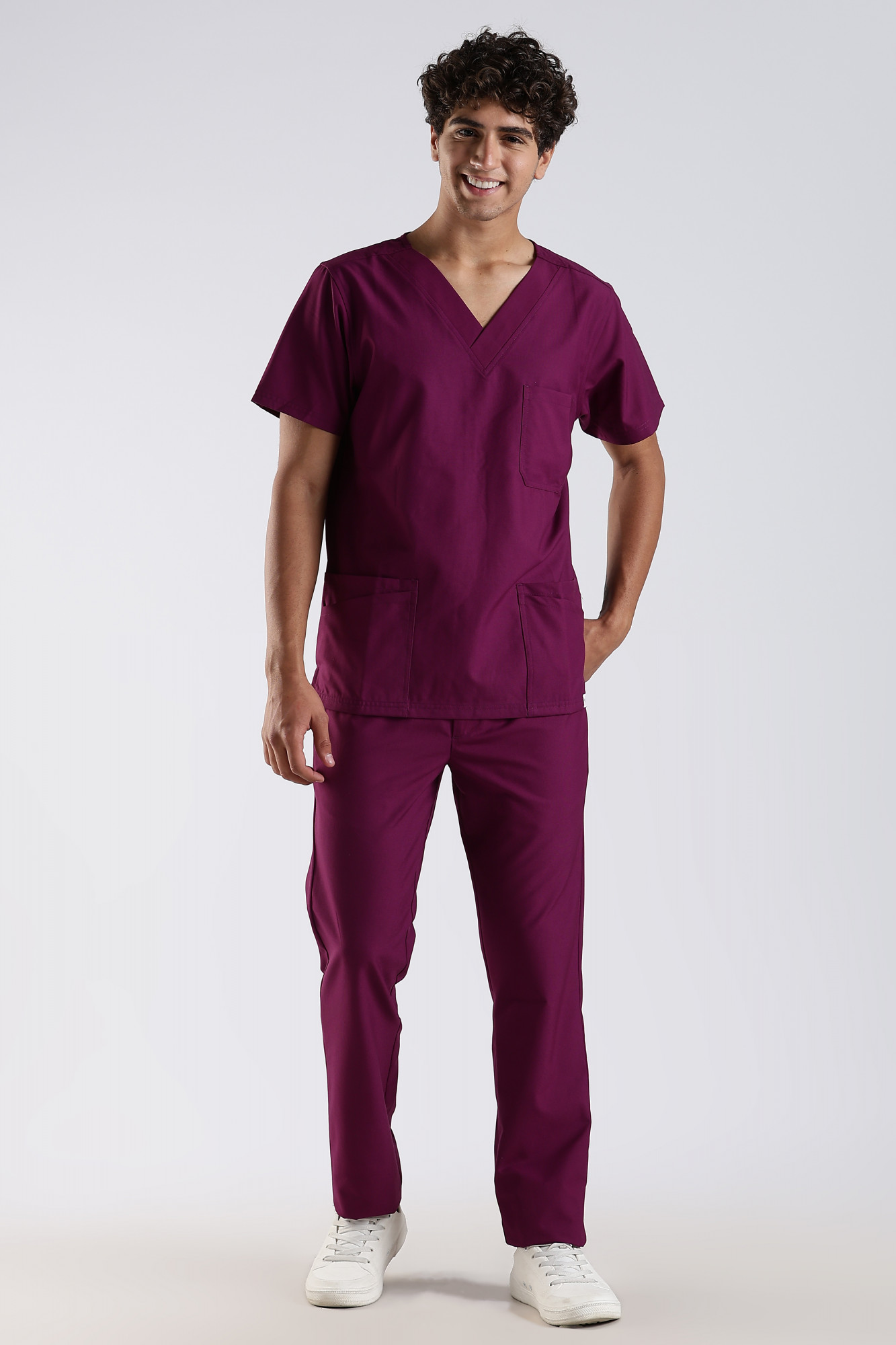 Benito Classic Scrub Pant (Berry Bloom)