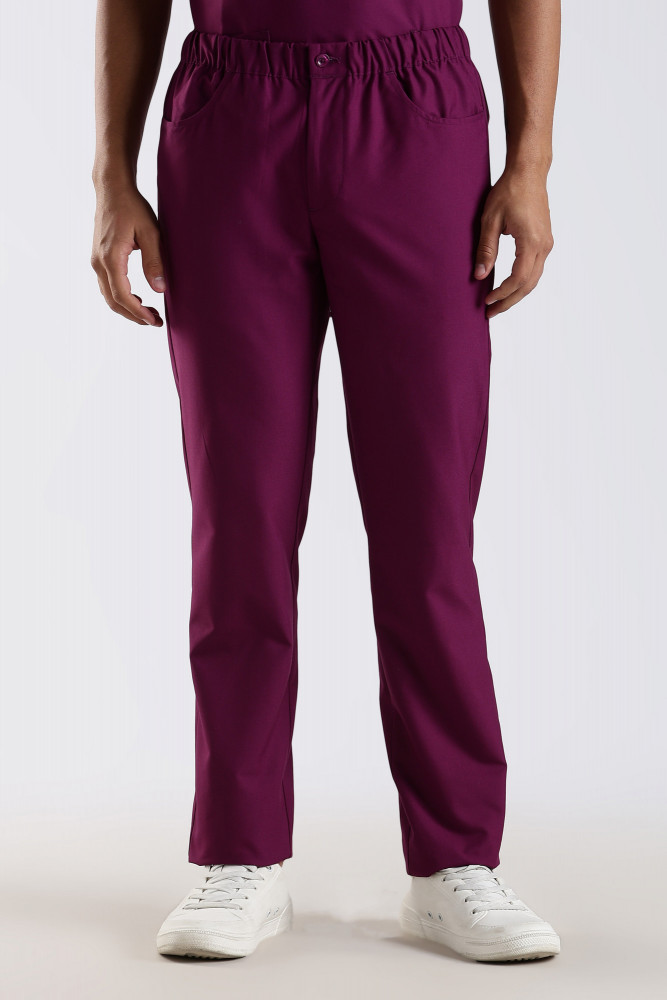 Image of Benito Classic Scrub Pant (Berry Bloom)