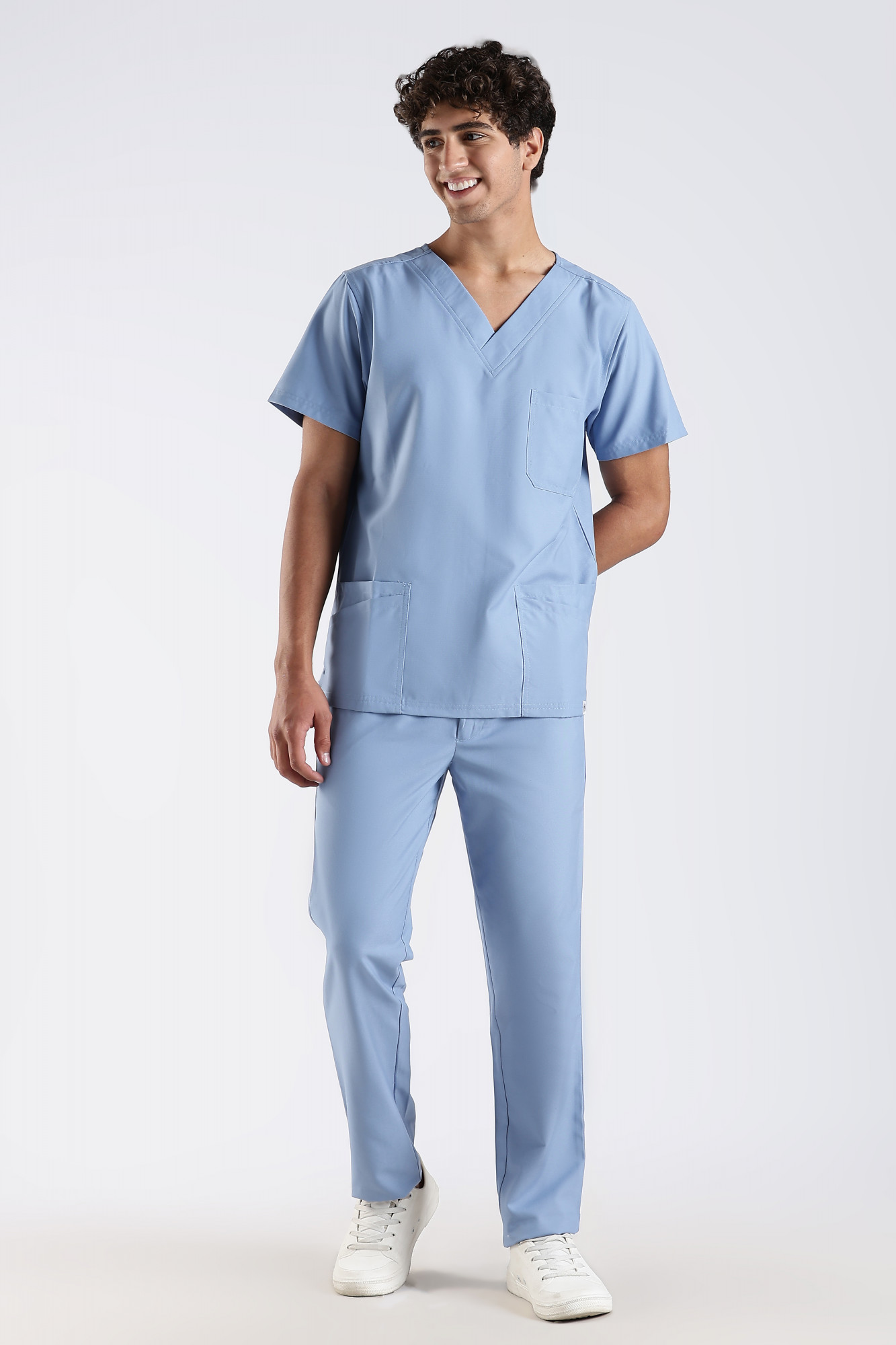 Benito Classic Scrub Top (Sky Blue)