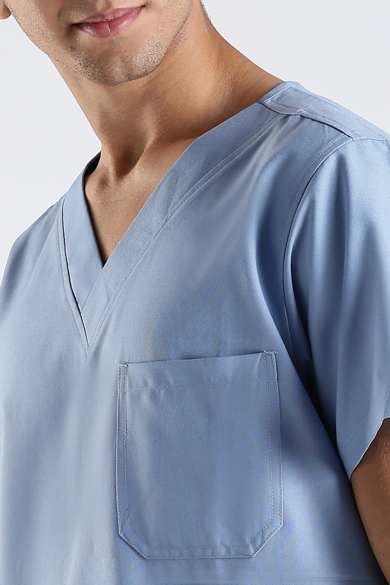 Benito Classic Scrub Top (Sky Blue)