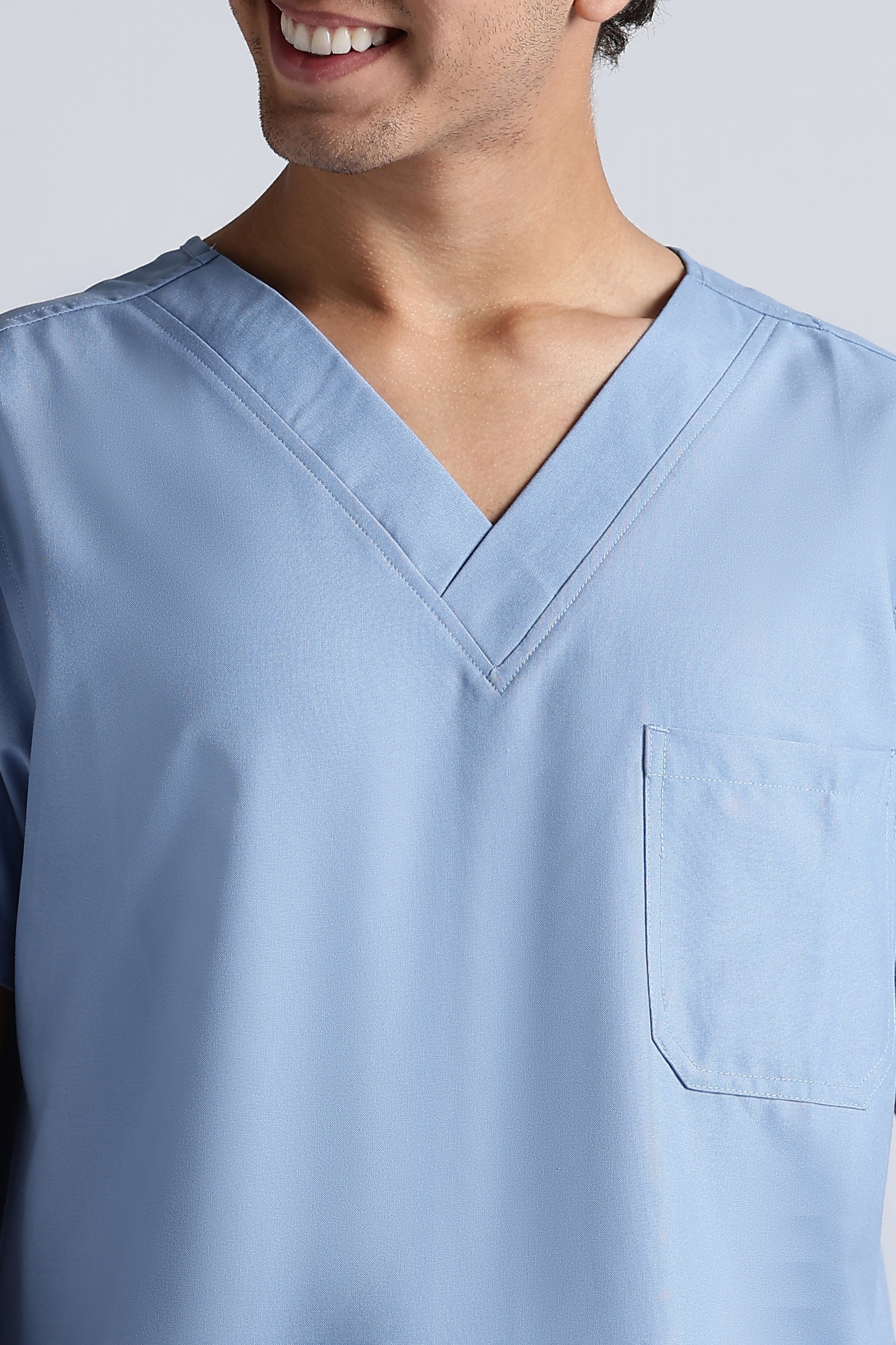 Benito Classic Scrub Top (Sky Blue)