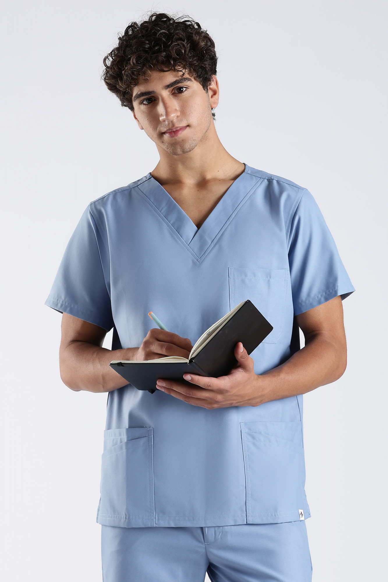 Benito Classic Scrub Top (Sky Blue)
