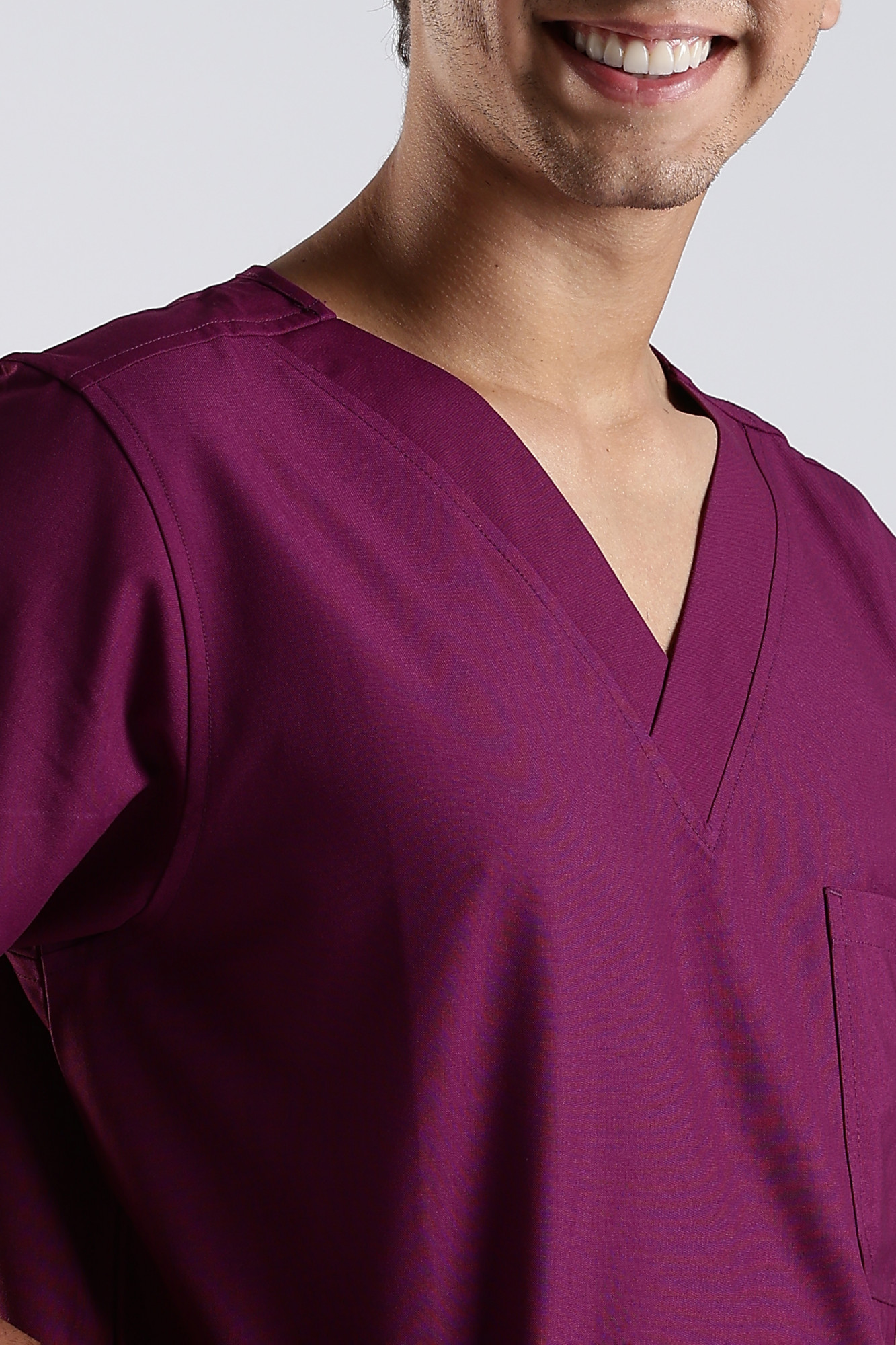 Benito Classic Scrub Top (Berry Bloom)