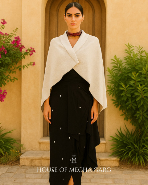 Monochrome Grace Top-Jacket Set