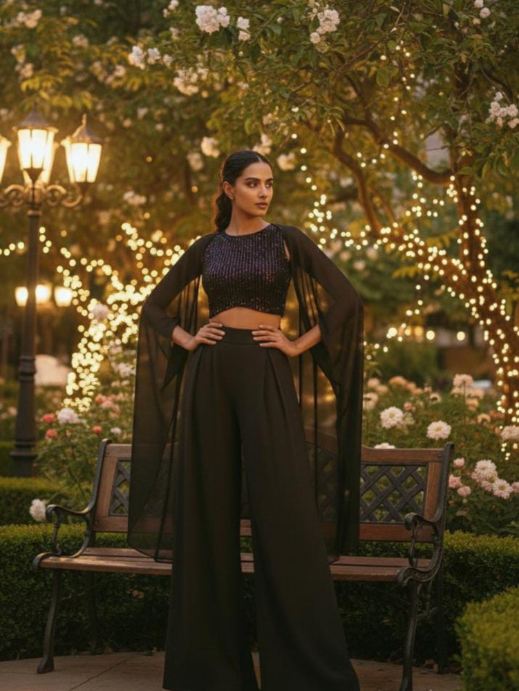 Image of Noir Aura Cape-Set